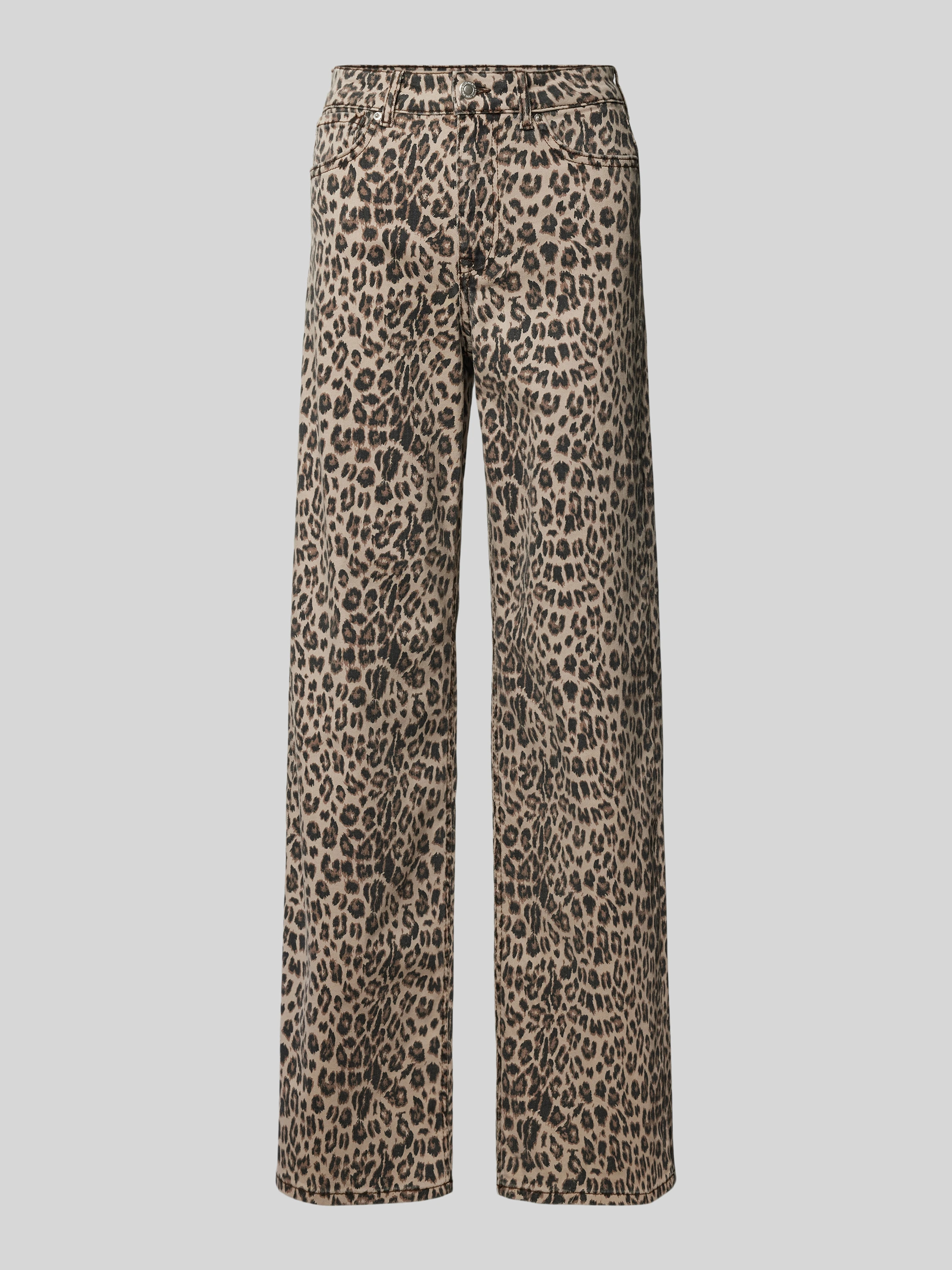 Wide Leg Jeans mit Animal-Print 'MADISON' in black | Peek & Cloppenburg* Düsseldorf DE