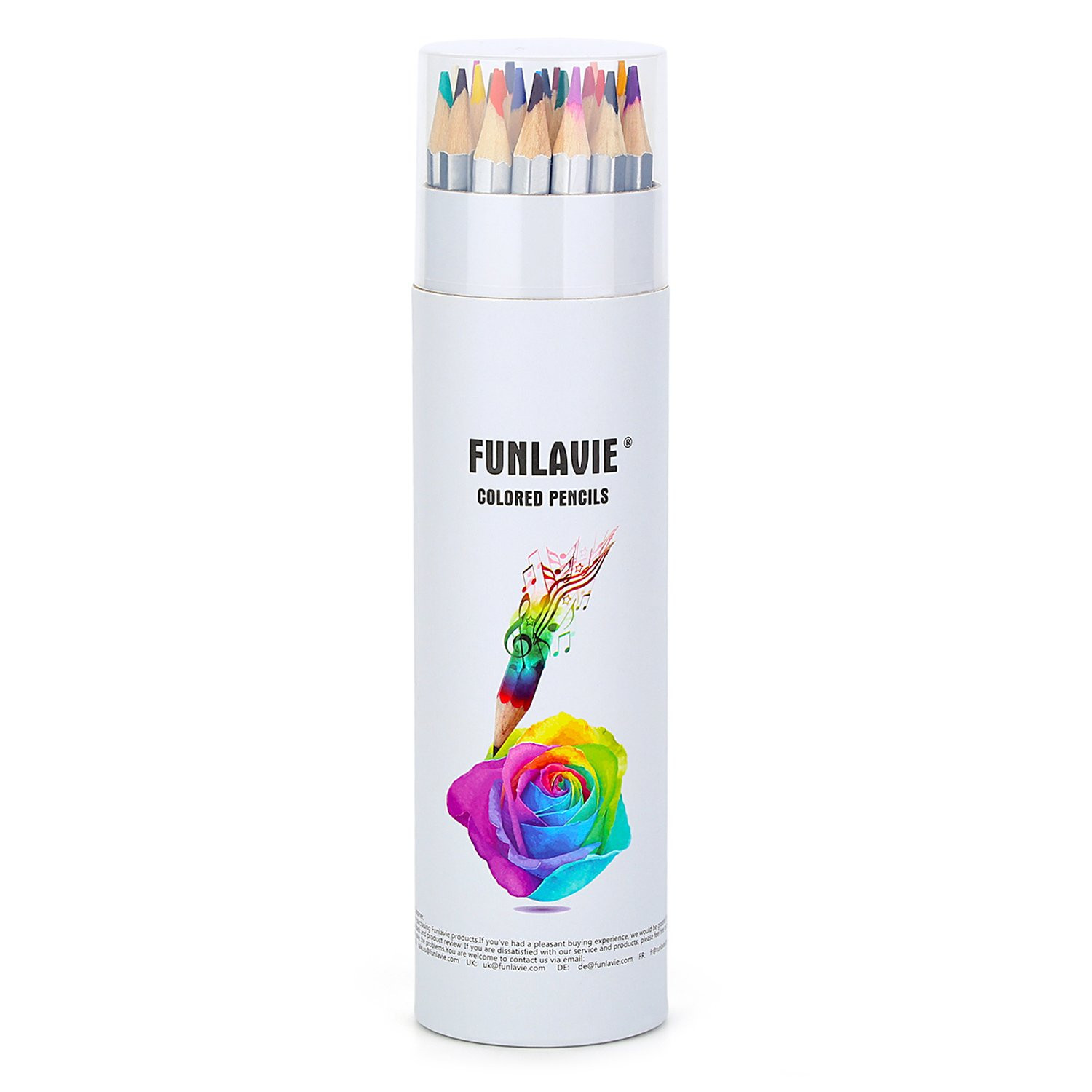 FUNLAVIE Colored Pencils 24 Coloring Pencils Premium Art Drawing Pencil for Adults Coloring Book | Amazon (US)