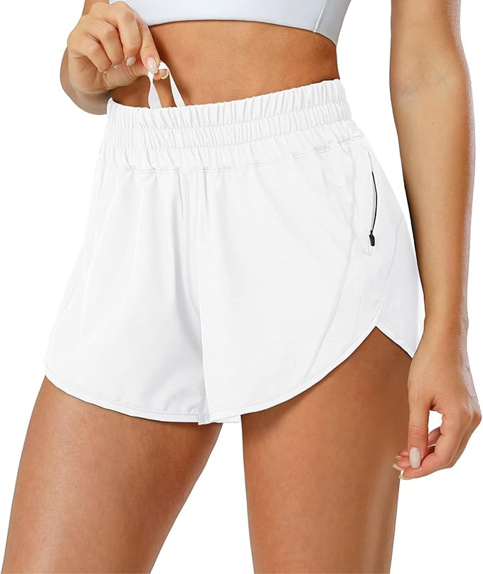 Aurefin Athletic Shorts for Women,Women's Quick Dry Workout Sports Active Running Track Shorts wi... | Amazon (US)