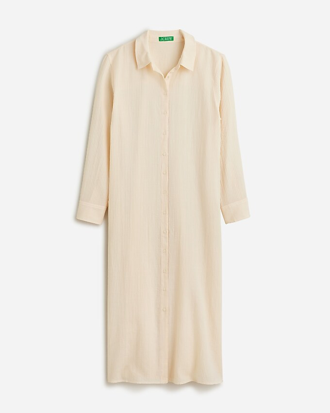 Long beach shirt in airy gauze | J. Crew US