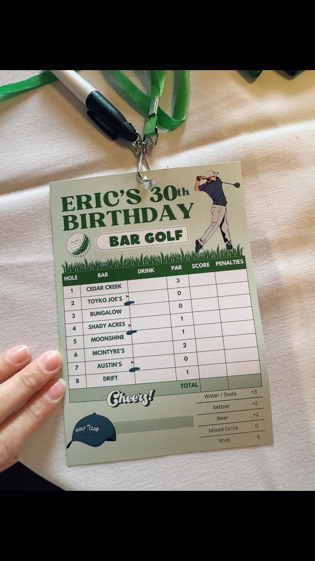 Thir-tee birthday bar crawl! Invite through Canva and decor from Amazon #thirty #birthdaybarcrawl #par-tee #golfparty

#LTKGiftGuide #LTKMens #LTKParties