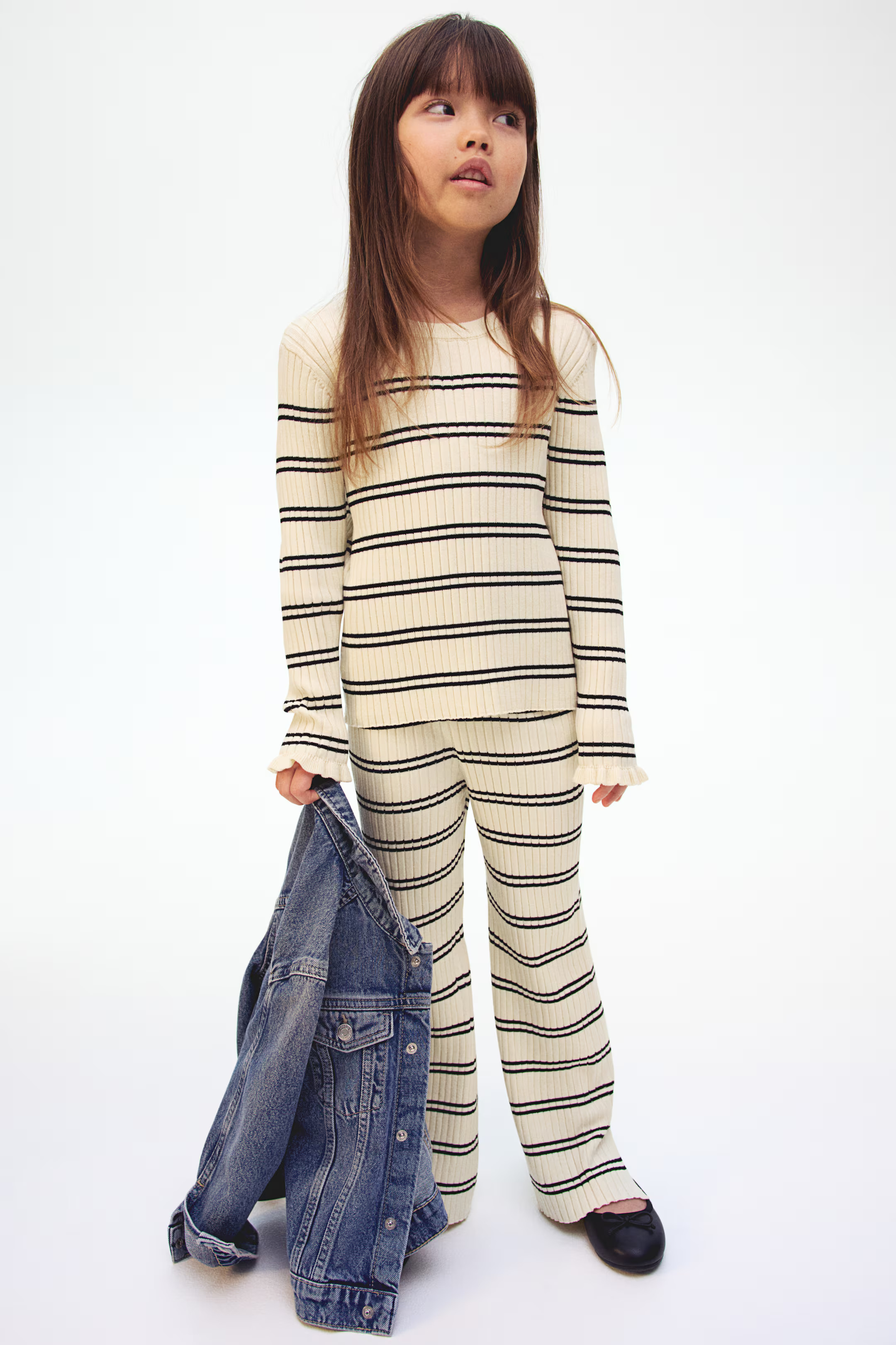 Flared Rib-Knit Pants | H&M (US + CA)