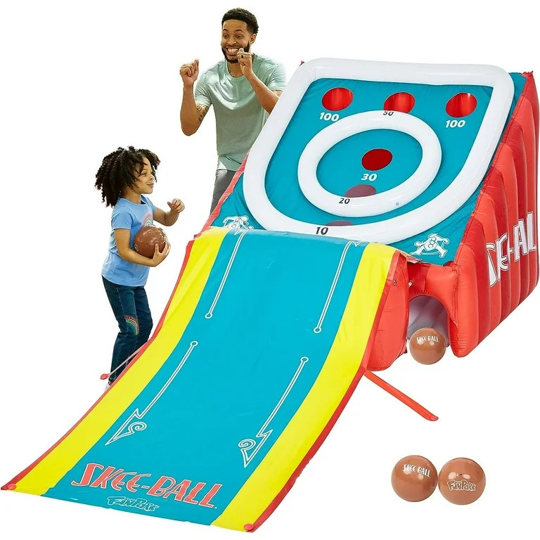 Skee Ball Game for Kids and Adults, Giant Inflatable Game, Arcade Game for Home, Includes 4 Balls | Walmart (US)