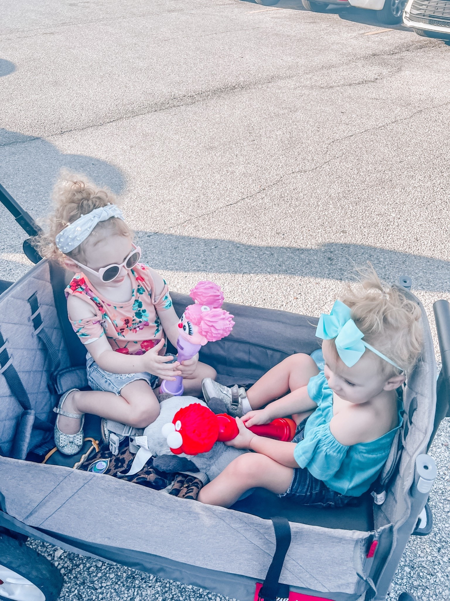 Sunshine, sister time, and wagon rides ☀️
Comfy outfits, sunnies on, and happy babes along for the ride — these are the moments I’ll always love.#ltkbaby#ltkkids#ltkfamily