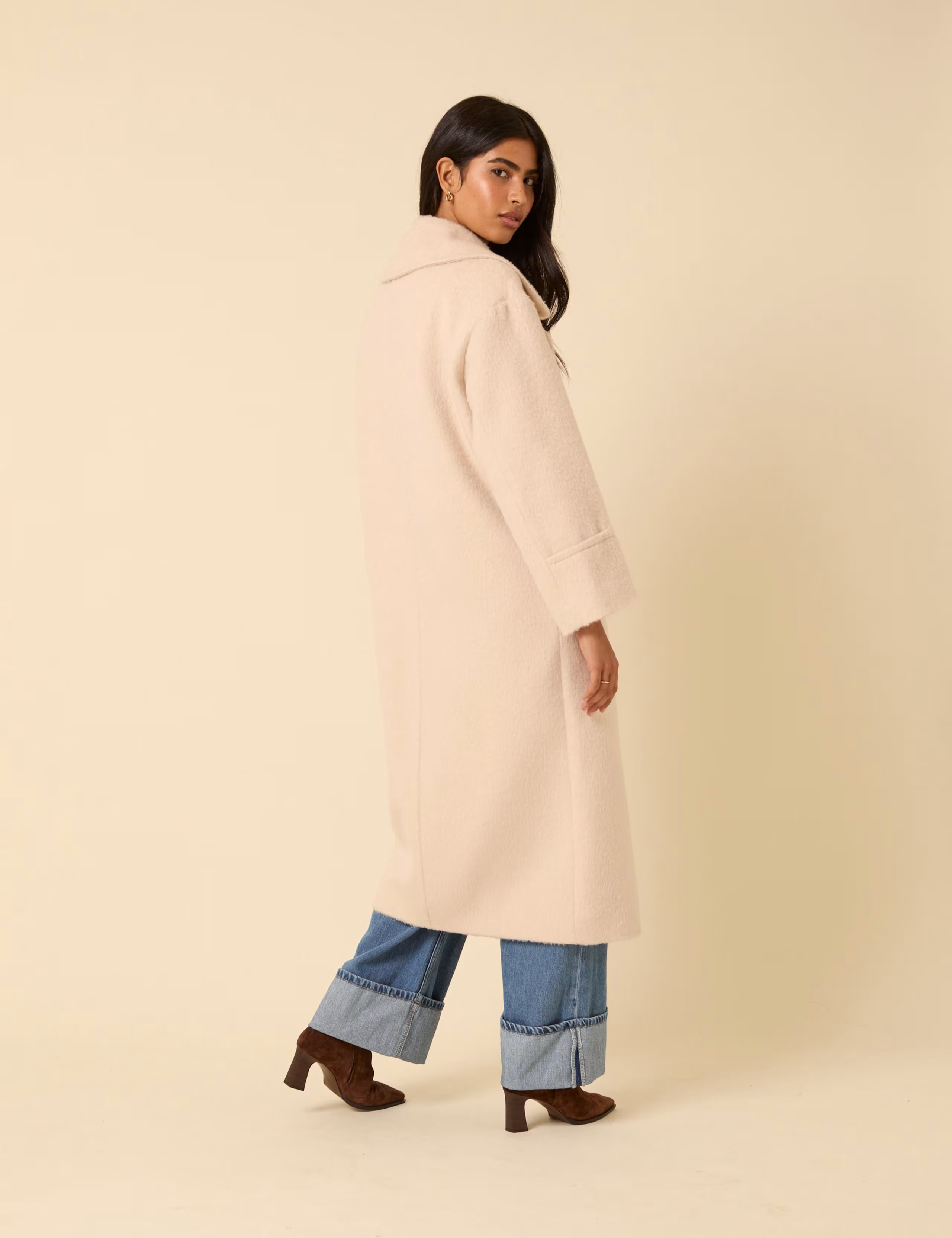 Brushed Relaxed Longline Coat | Marks & Spencer (UK)