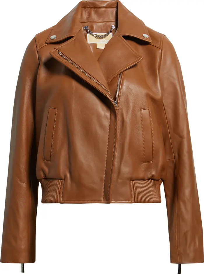 Moto Bomber Leather Jacket | Nordstrom