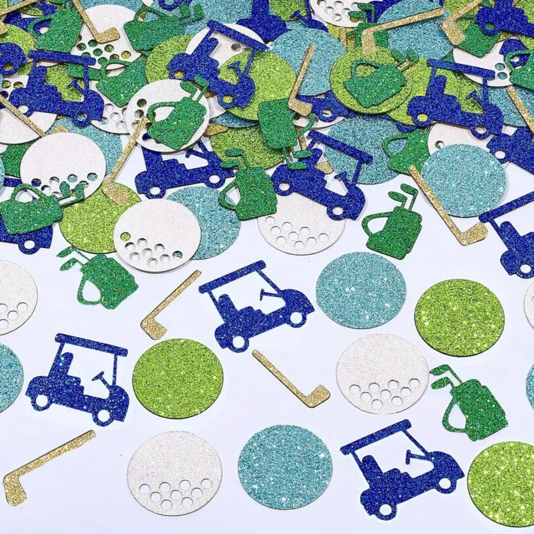 Golf Confetti Birthday Golf Boy Party Decor Par Tee Bachelorette Decoration Blue Golf Cart Confet... | Etsy (Global)