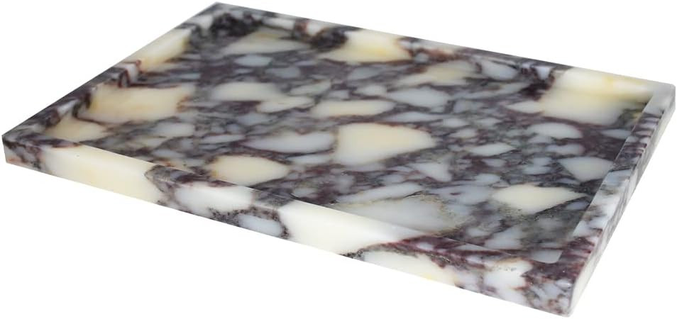 Amazon.com: Real Luxurious Natural Marble Vanity Tray Genuine Marble Storage Tray for Home Decor ... | Amazon (US)