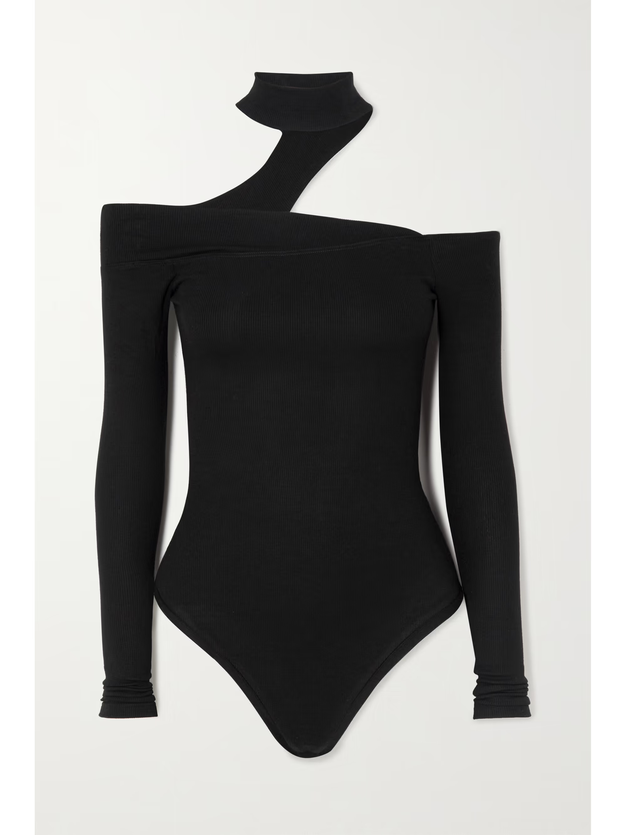 Vance off-the-shoulder cutout ribbed stretch-modal jersey bodysuit | NET-A-PORTER (US)