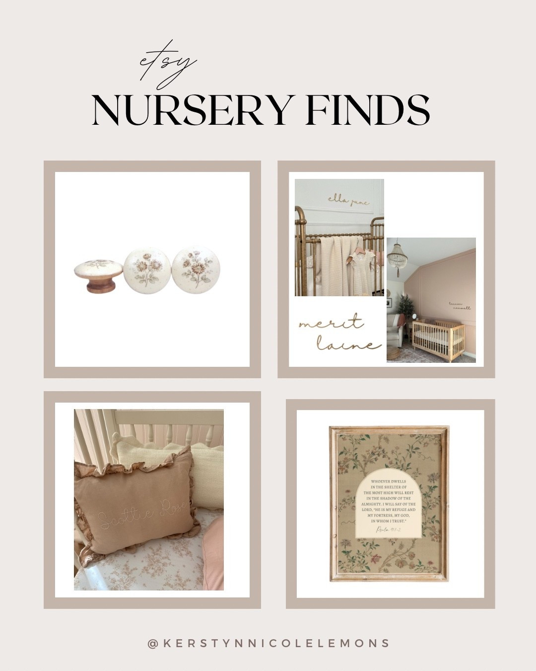 Loving my new Etsy nursery finds! 🎀💓🩰✨

Supporting small businesses never felt so sweet. I ordered hand-painted dresser knobs, a personalized pillow, a gold name sign for the crib, and my favorite Bible verse to hang in the nursery. ☺️🩷

Every little detail makes the space feel cozy, personal, and ready for baby girl! 

#LTKHome #LTKBaby #LTKU