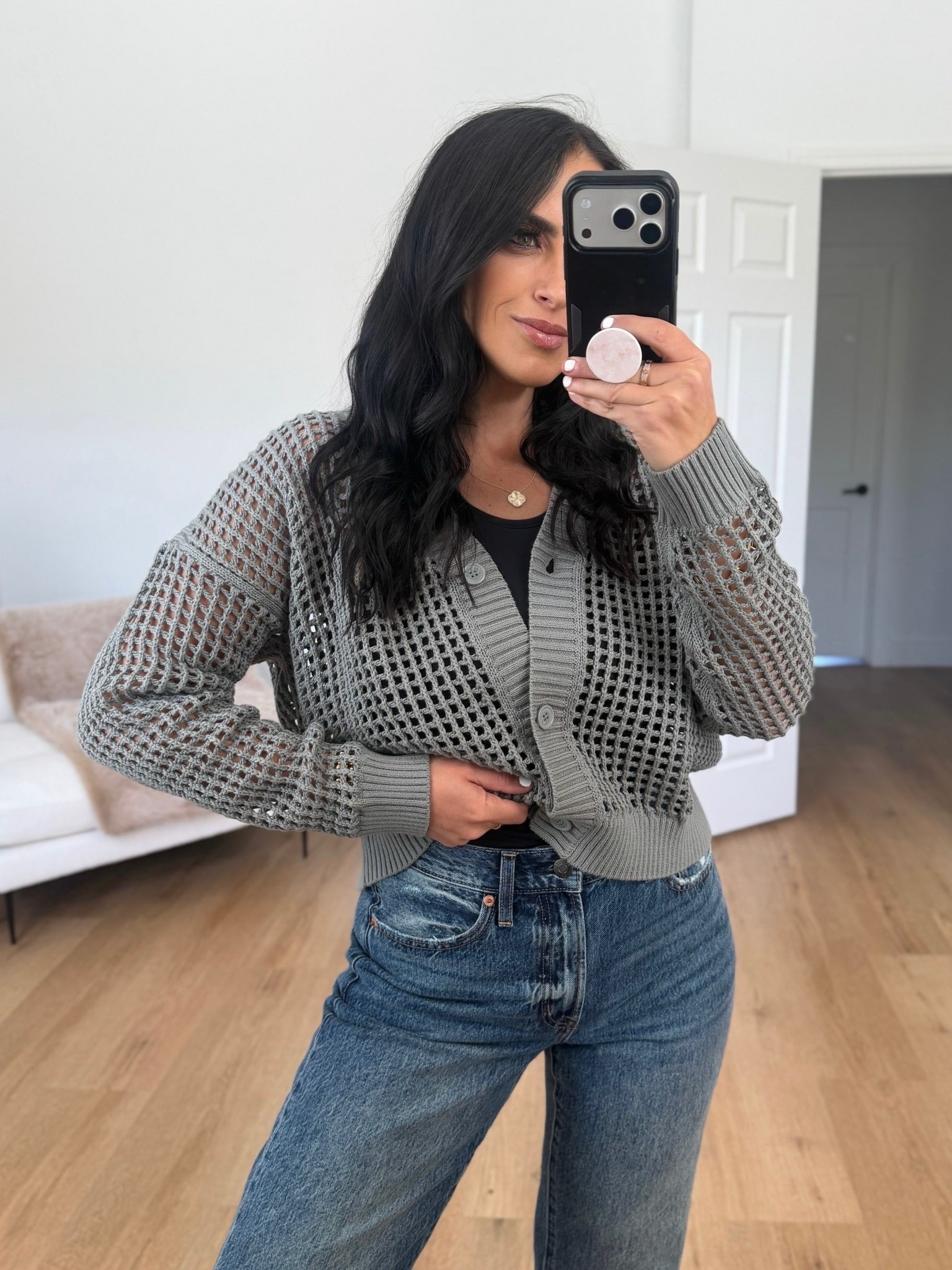 Splendid Camellia V-Neck Cotton Blend Cardigan - I’m wearing a size small. 