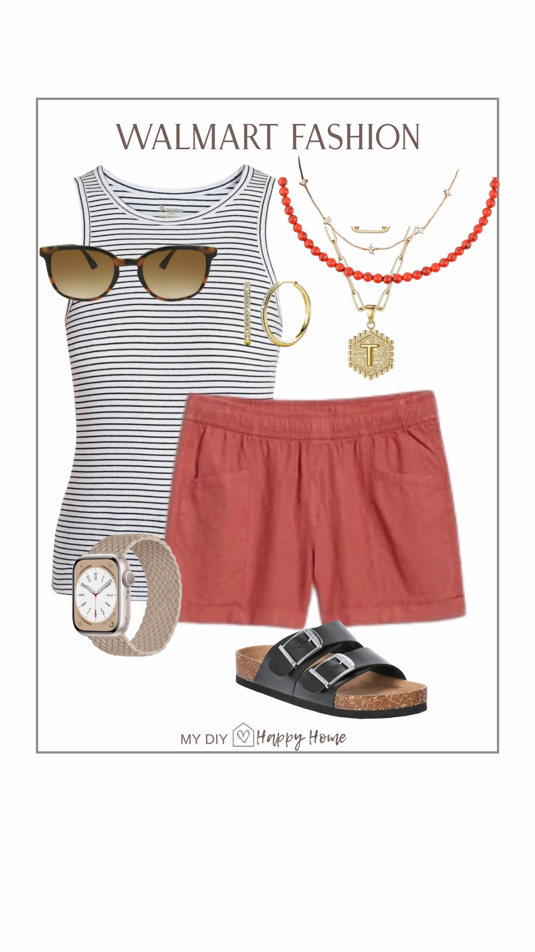 Today’s OOTD

Striped high neck tank 
Linen blend shorts 
Sandals
Layered necklaces 
Hoop earrings

#LTKPetite #LTKMidsize #LTKootd