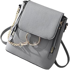 Fashion Women Crossbody Backpack Purse Small Pu Leather Shoulder Bag Ladies Cute Chain Satchel Bag | Amazon (US)
