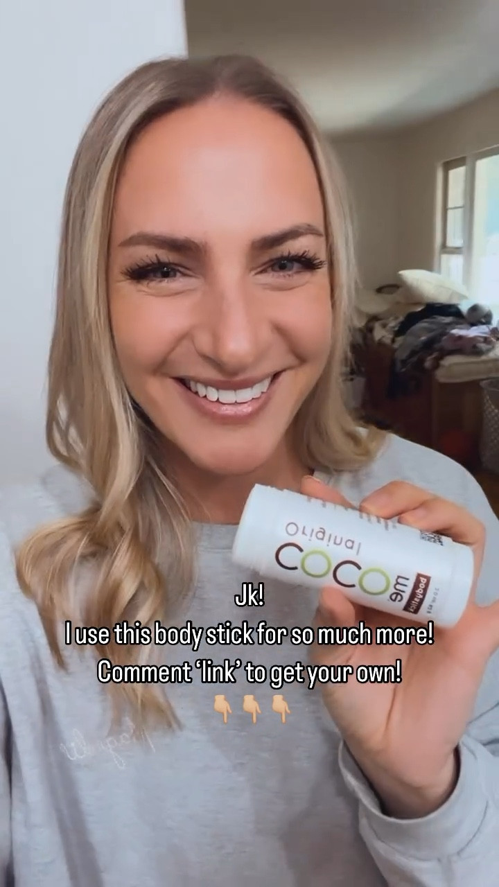 Haha!! But for real… might help 😂

I love this massive organic coconut oil body stick! It was about a year ago and I was doing all the things… lymphatic massage, keeping my lips moisturized, remembering how Tyra banks said her mom never got wrinkles because she put Vaseline around her eyes and mouth… and I was like— I wish I had a big chapstick I could use for everything!! 

Amazon to the rescue 😂

Who knew this already existed! AND it’s organic COCONUT oil which is incredible for All THE THINGS. 

It’s even great to use as a barrier/carrier oil for clean fragrances or topical essential oils. My kids use it on their knees and elbows all the time! 

📲Comment BODY STICK if you want a link to this multi purpose beauty hack!! 👇🏼👇🏼👇🏼