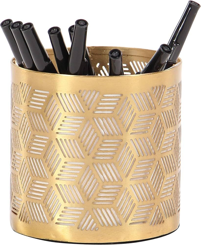 Deco 79 Glam Iron, Pencil Pen Cup Marker Makeup Brush Holders, Desk Accessories Home, School & Of... | Amazon (US)