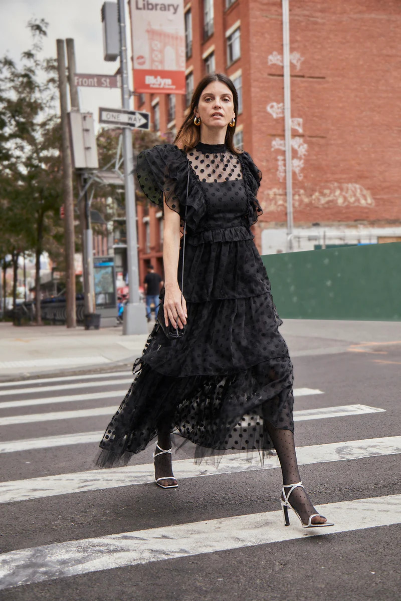 Annabel Dress - Black Polka Dot Holiday Dress | Hunter Bell | Hunter Bell