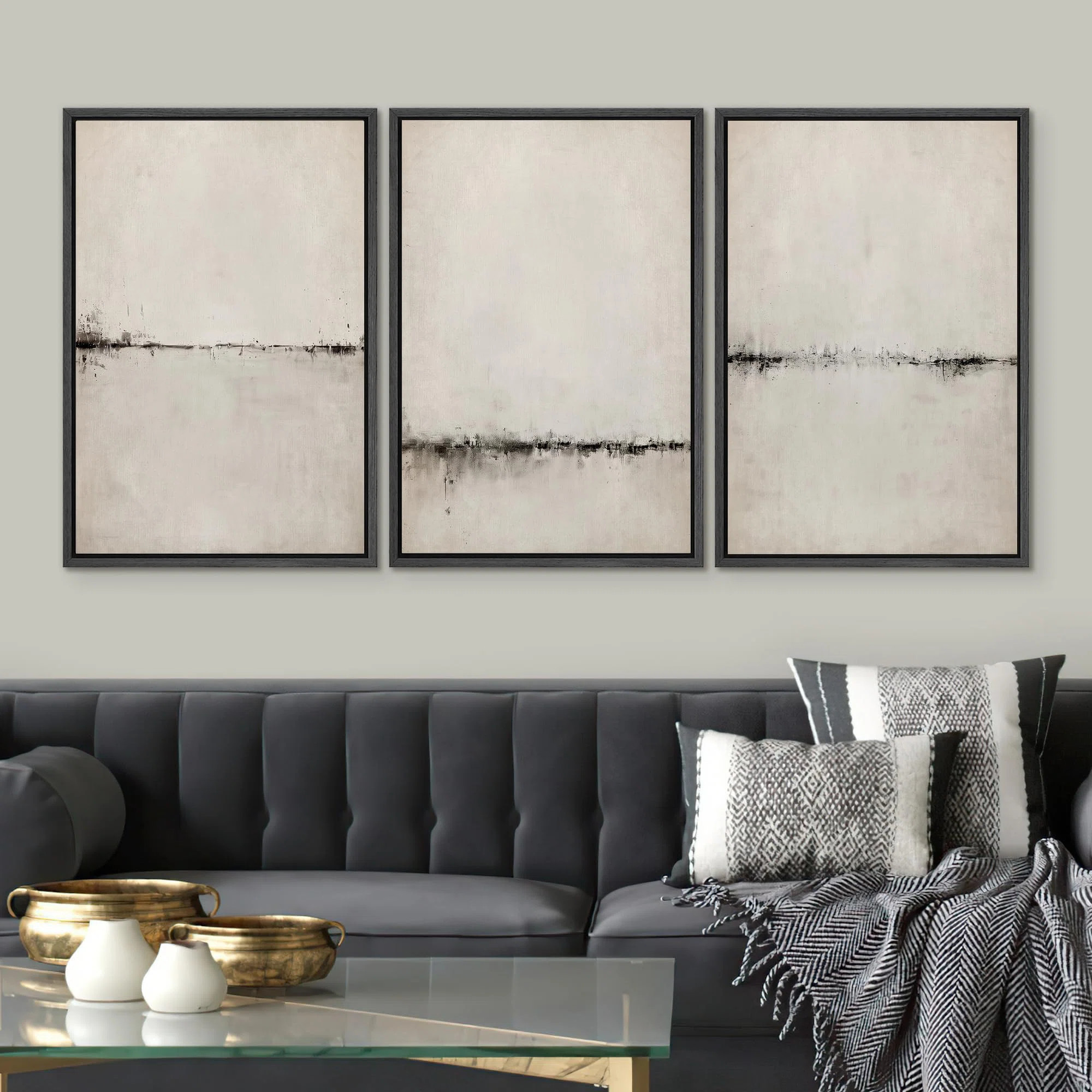 " Abstract Watercolor Serene Aesthetic " 3 - Pieces on | Wayfair North America