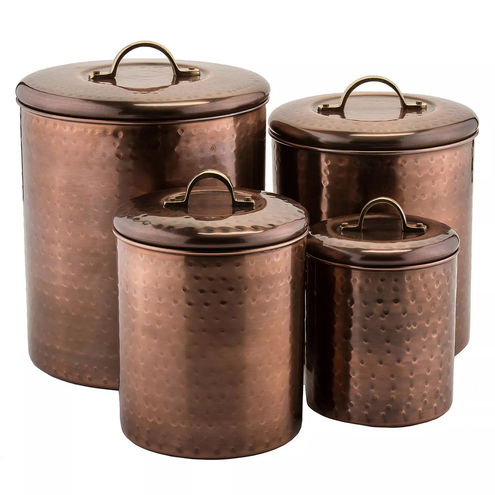 Old Dutch 4-pc. Antique Hammered Copper Canister Set, Brown, 4 PIECE | Kohl's