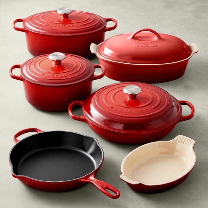 Le Creuset Mixed Material 10-Piece Cookware Set, Red | Williams-Sonoma