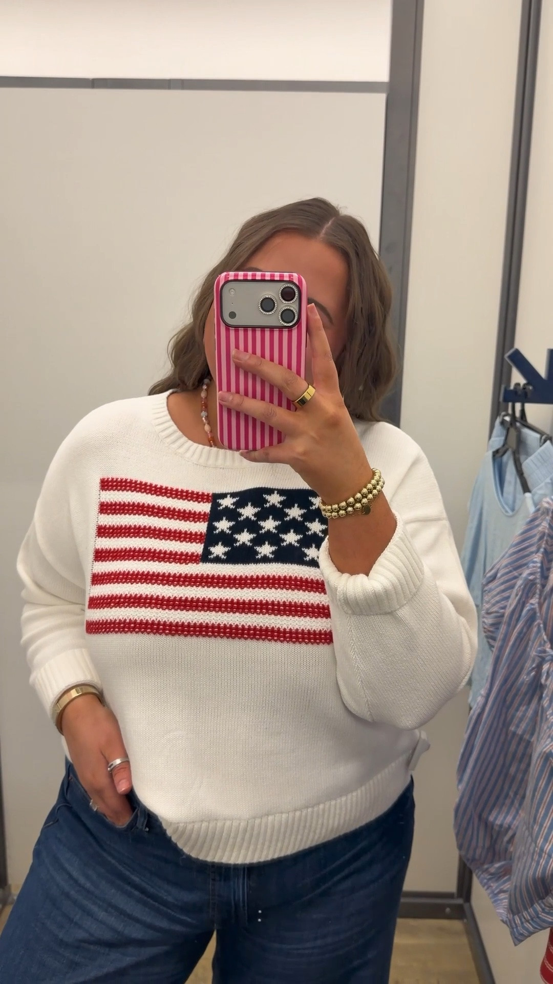The perfect sweater for summer nights 🇺🇸 love this old navy find! Wearing xl ❤️

#LTKMidsize #LTKSaleAlert #LTKSeasonal