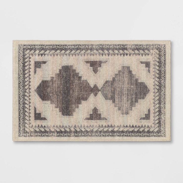 Cromwell Washable Printed Persian Style Rug Tan - Threshold™ | Target