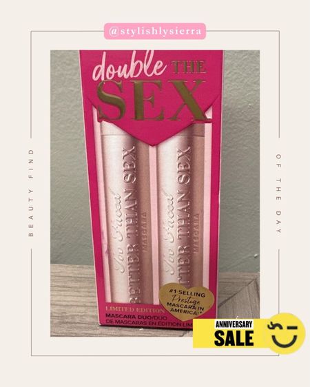 Nordstrom anniversary sale nsale Too Faces Better than Sex volumizing mascara duo now $39 originally $56

Fell in love with this mascara back in high school. The packaging 100% fits the Barbie aesthetic with all the pink and girly vibes. Also enjoy the barbiecore packaging 

#LTKxNSale #LTKbeauty #LTKstyletip