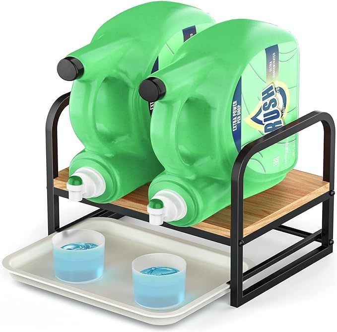 PAPAGIFTREE Laundry Detergent Holder Laundry Liquid Detergent Organizer, Laundry Detergent Storag... | Amazon (US)