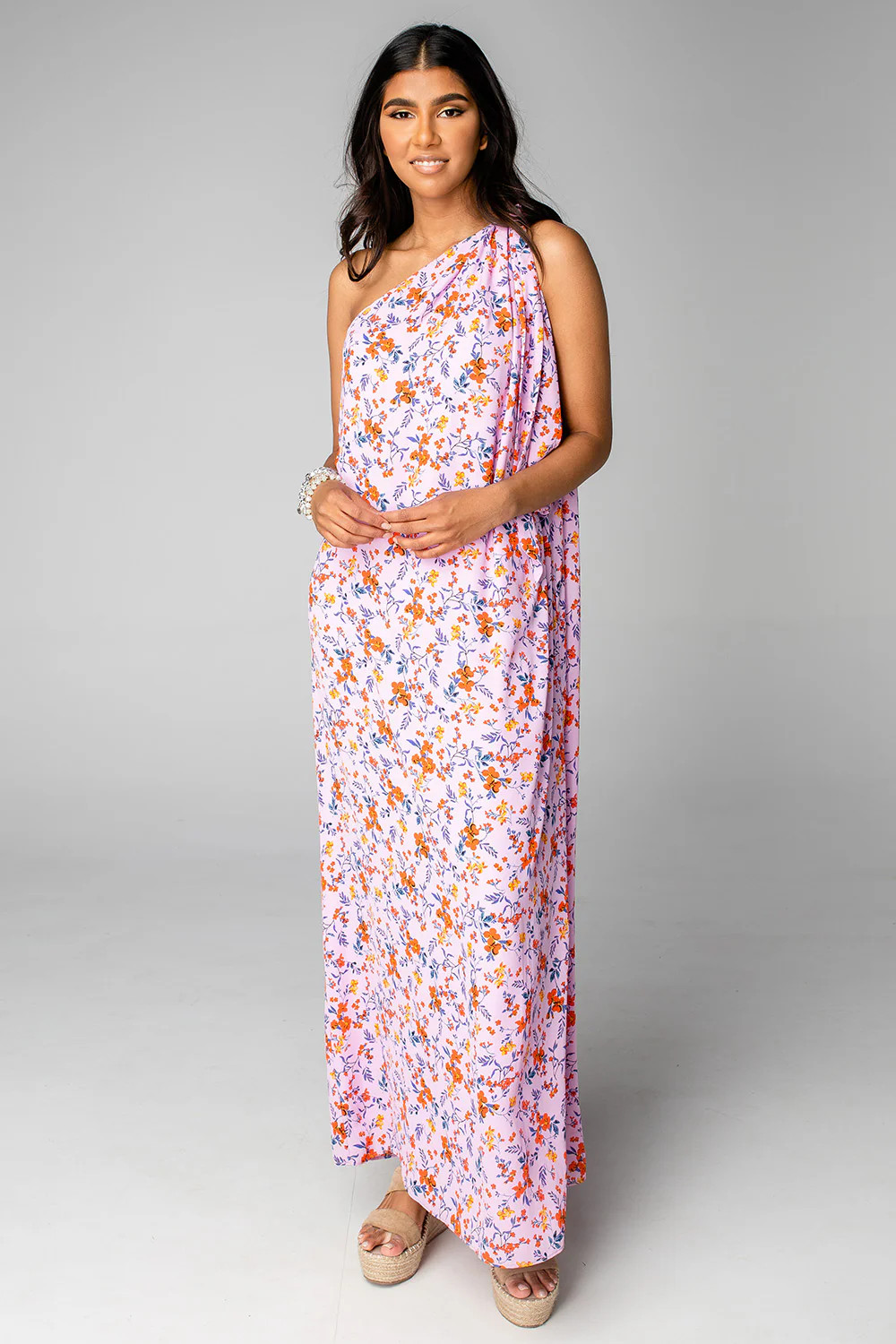 Goddess One Shoulder Maxi Dress - Garden Party | BuddyLove