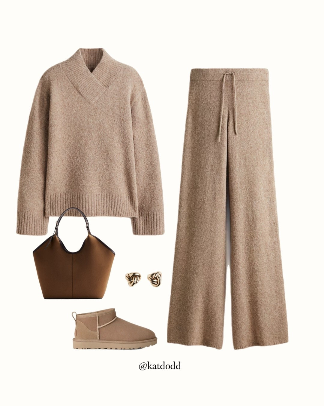 Ahh the most stunning new coord from H&M!! 🤍🤍 


H&M wool blend premium collection dark beige coord mini Ugg sand canvas tote bag gold jewellery knot earrings 



#LTKautumn #LTKwinter #LTKuk