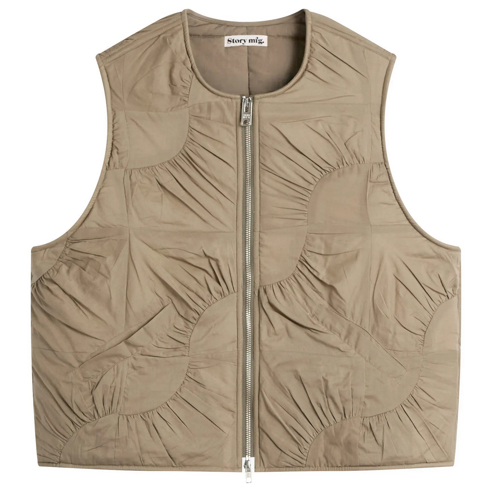 Story mfg. Pluto Zip Up Padded Vest | END. Clothing