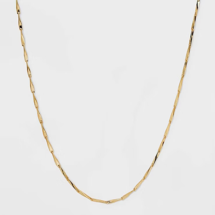 Twisted Bar Chain Necklace - A New Day™ Gold | Target