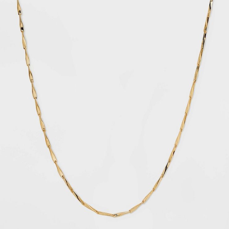 Twisted Bar Chain Necklace - A New Day™ Gold | Target