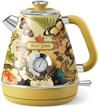 Hazel Quinn X Eduardo Recife Retro Electric Kettle with Thermometer, Floral | Amazon (US)