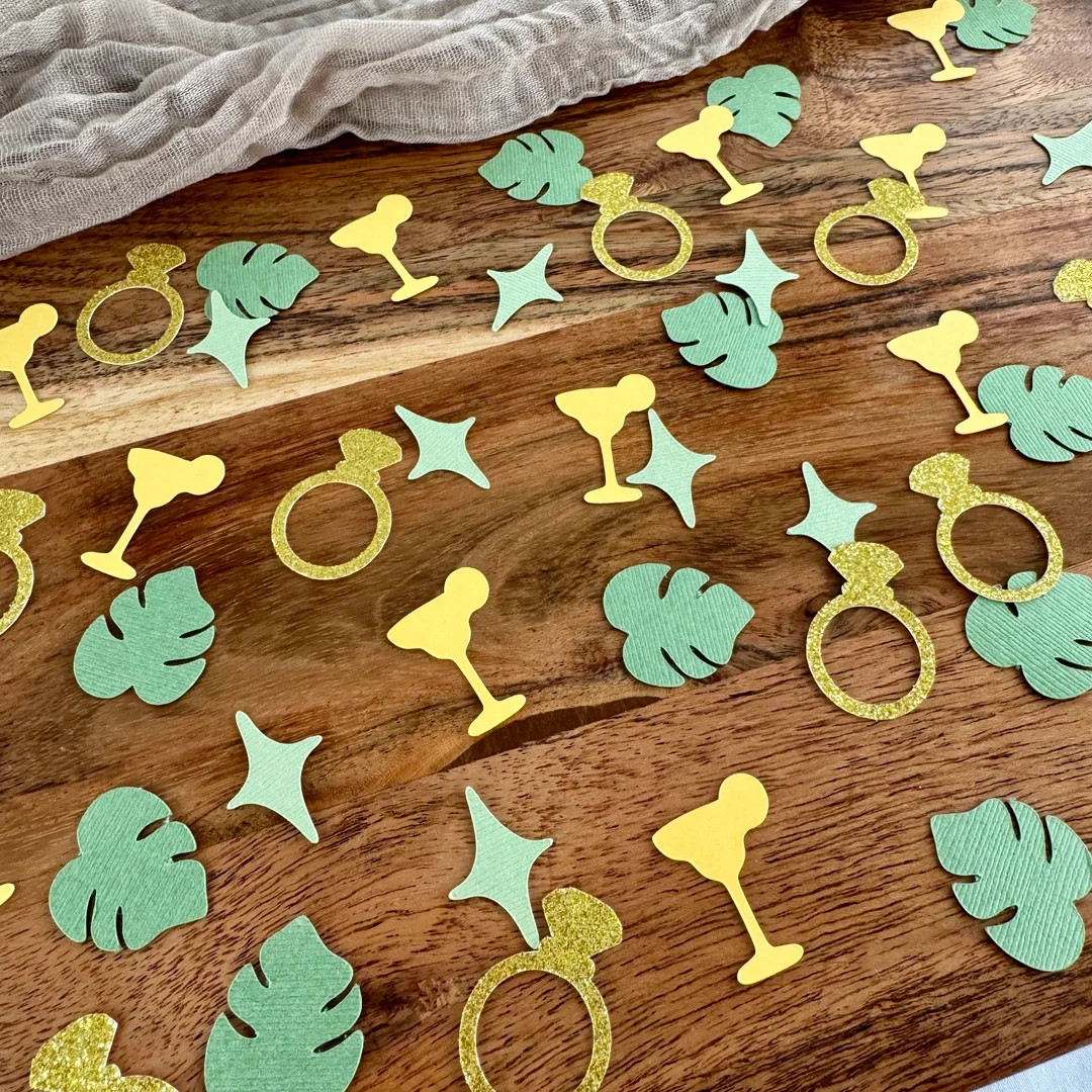 Margs & Matrimony Confetti Bachelorette Table Decor Powered by Tequila Tequila Sunrise/sunset Col... | Etsy (US)