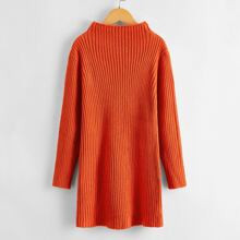Girls Ribbed Knit Sweater Dress | SHEIN