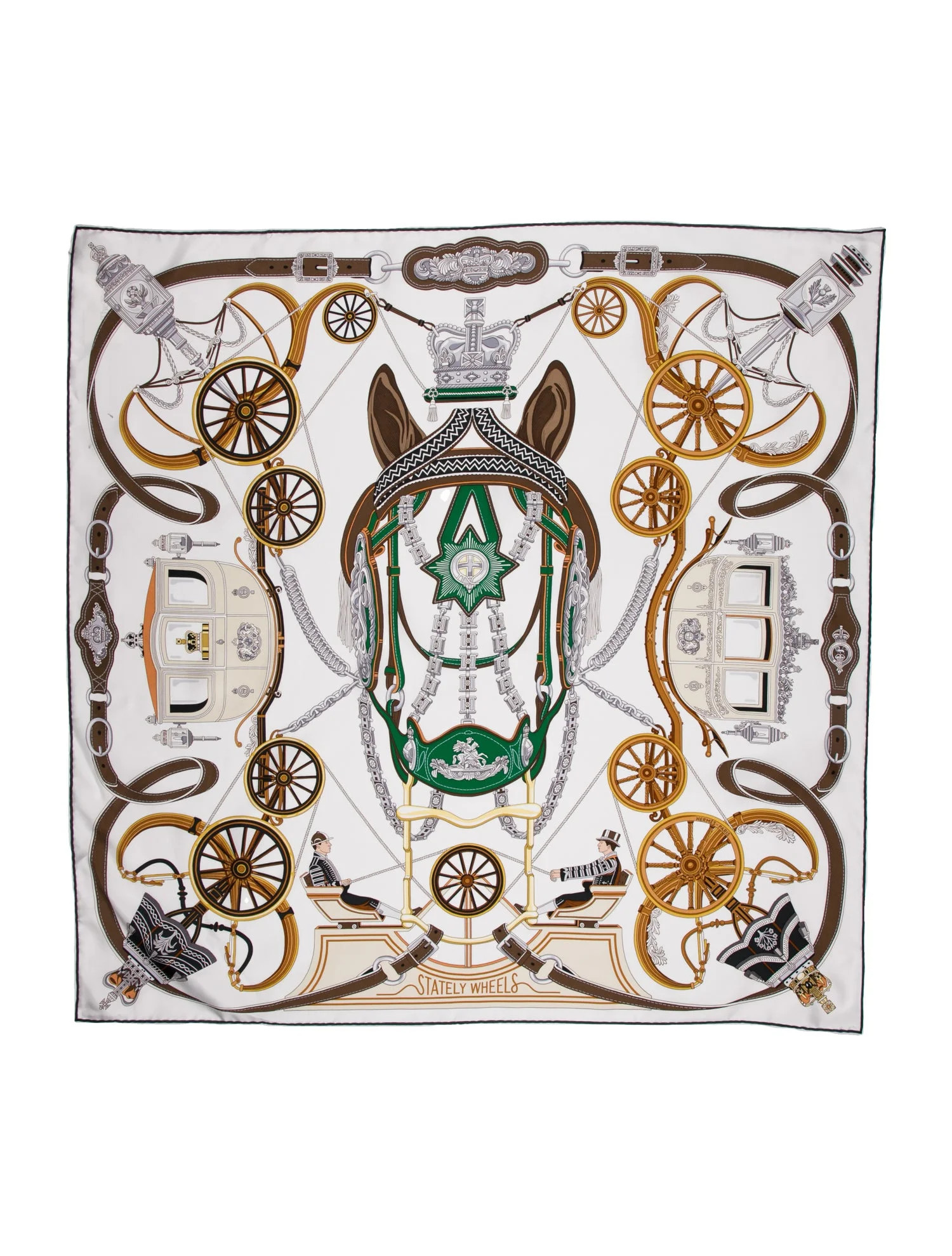 Stately Wheels Silk Scarf | The RealReal