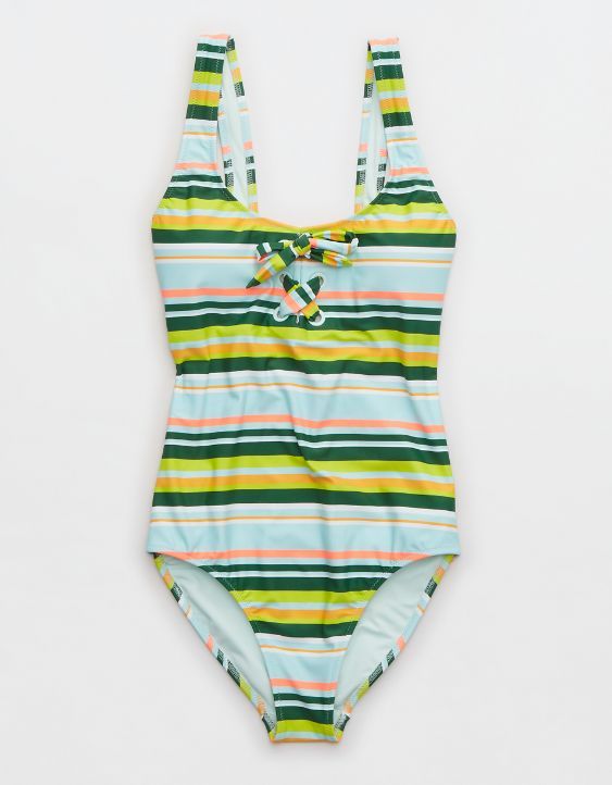 Aerie Grommet Scoop One Piece Swimsuit | American Eagle Outfitters (US & CA)