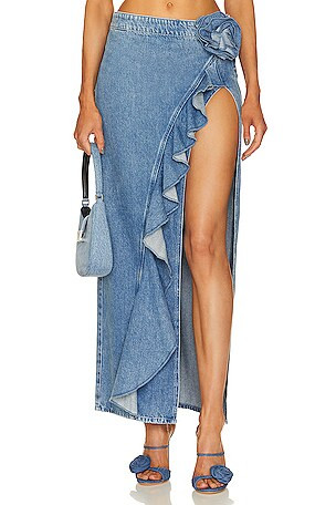 Marsella Rosette Maxi Skirt | Revolve Clothing (Global)