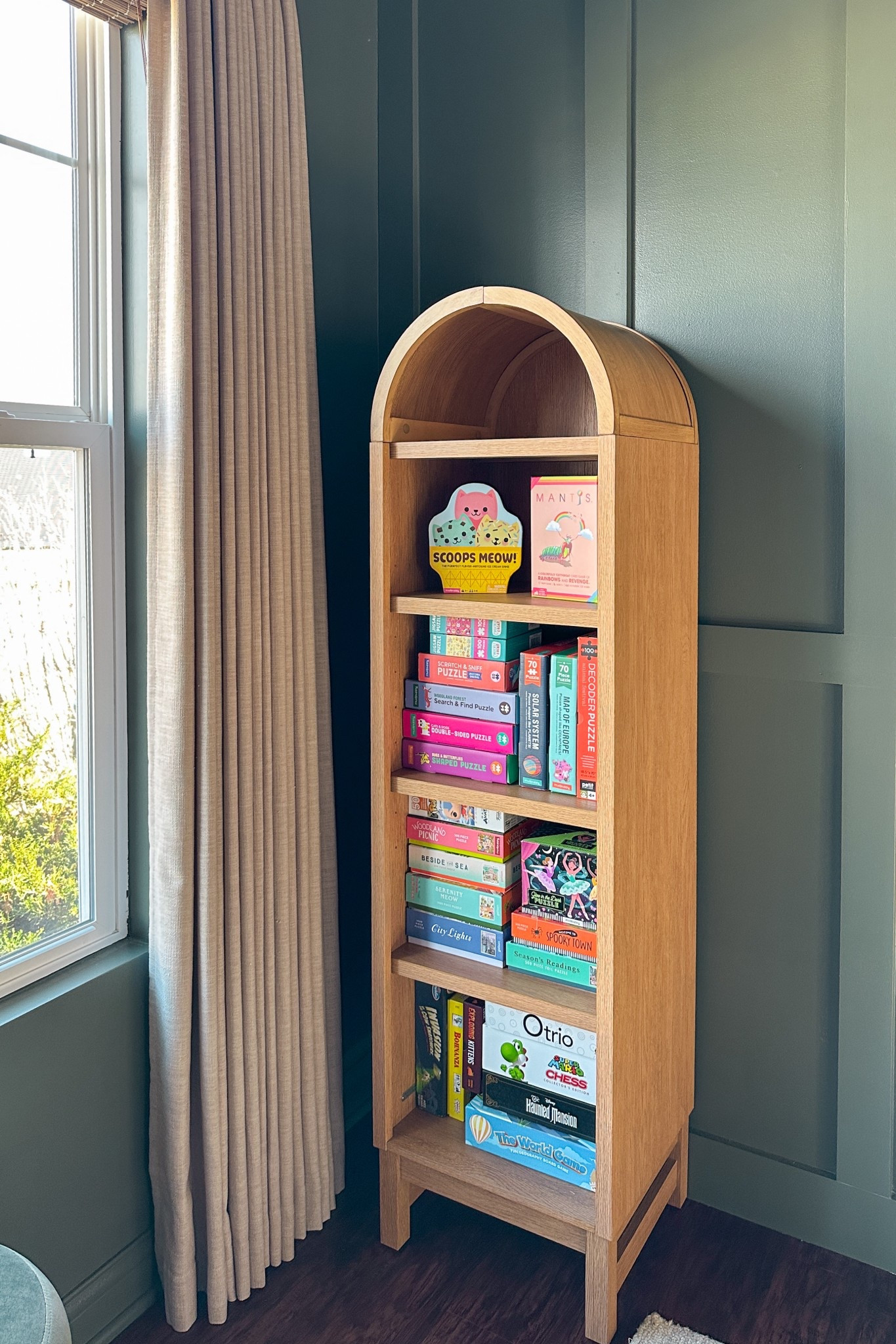 This arched bookcase from Walmart is perfect for our board games and puzzles 🧩 I’m making our dining room into a fun game room for our family!

Arch cabinet, board games storage ideas

#LTKKids #LTKFamily #LTKHome