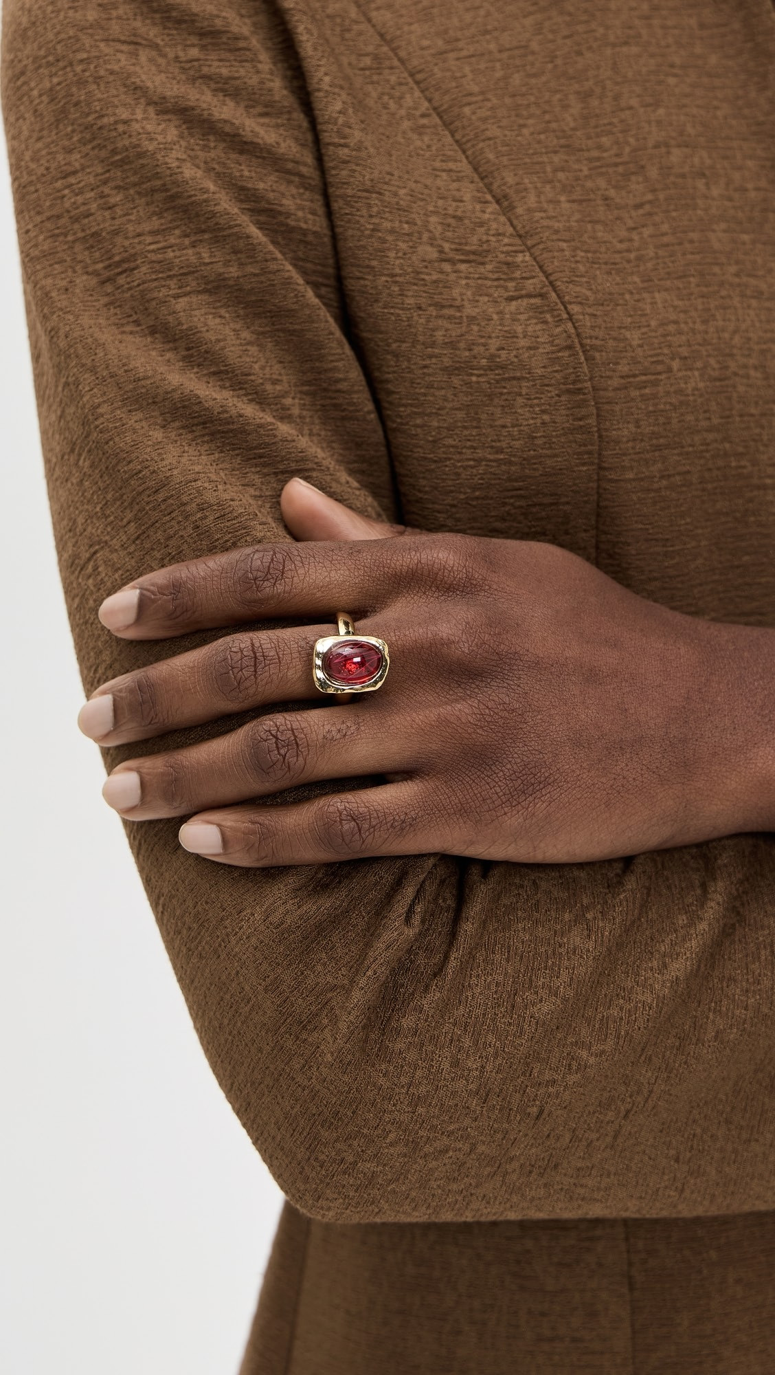 Gold with Center Oval Flaw Ruby Ring | Shopbop