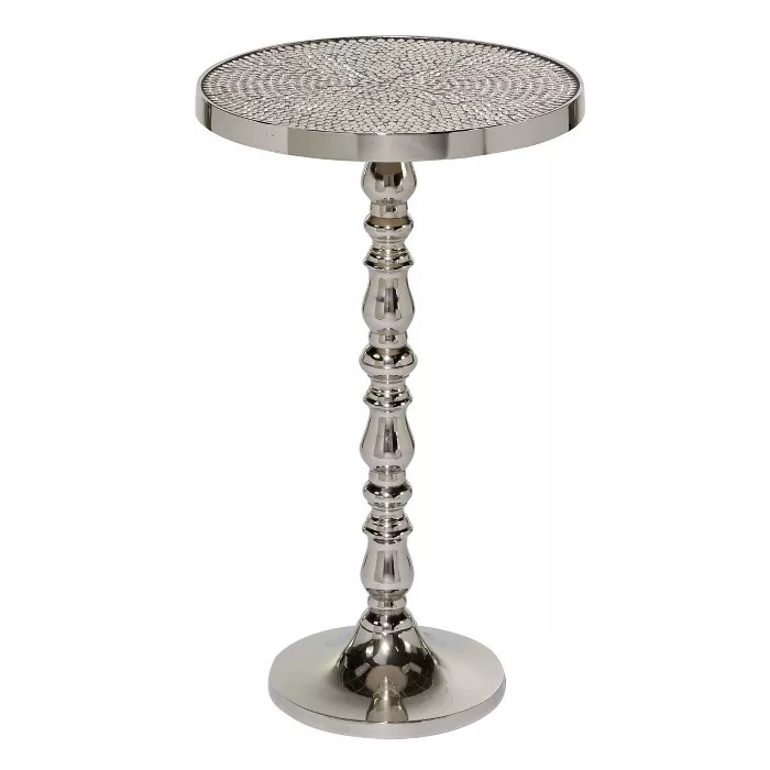 Glam Aluminum Accent Table Silver - Olivia & May | Target