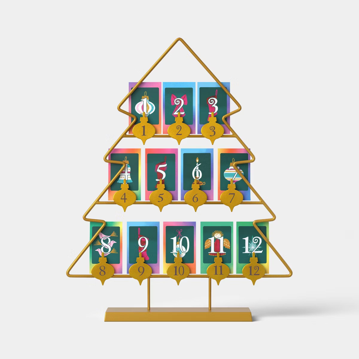 Gold Metal Standing Tree 12 Photos Display with Ornament Clips - Wondershop™ | Target