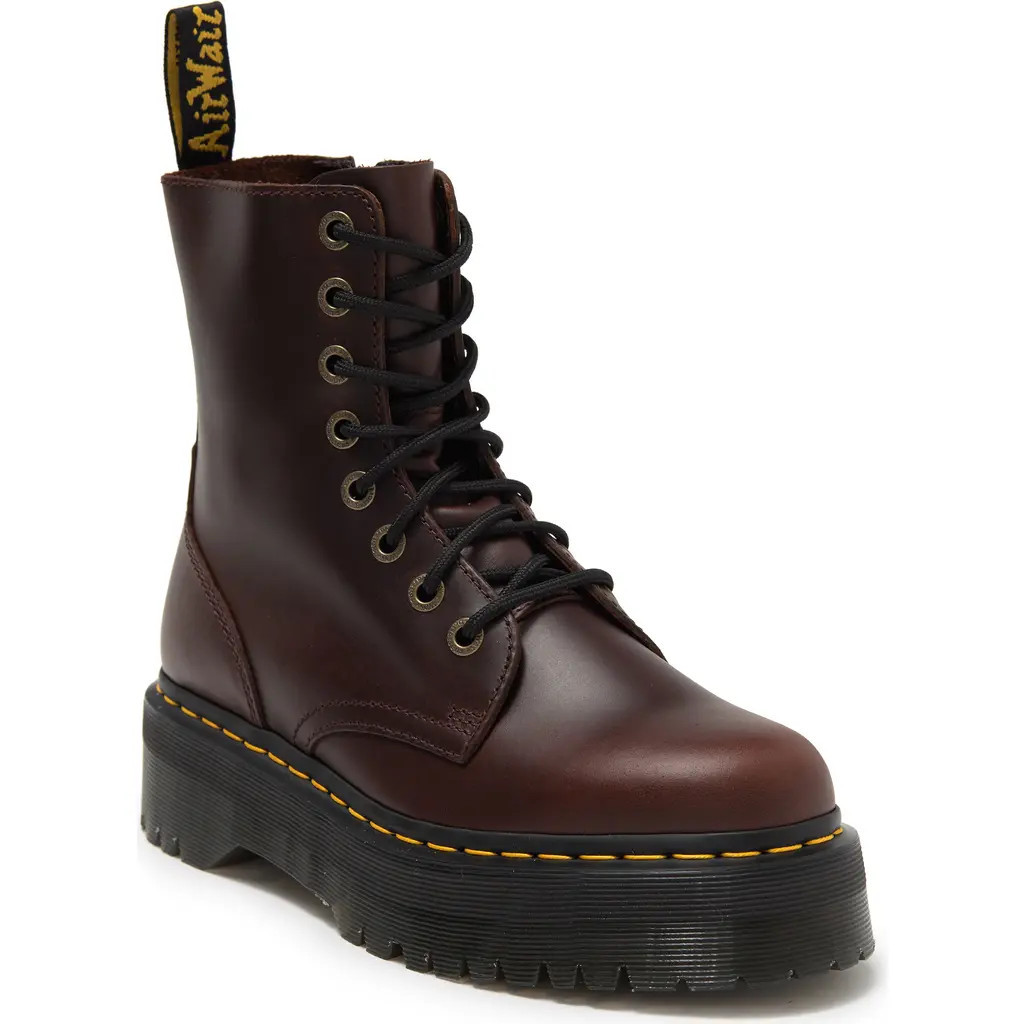 Dr. Martens Jadon Platform Boot in Brown Classic Pull Up at Nordstrom Rack, Size 11Uk (13 Women / 12 Men ) | Nordstrom Rack