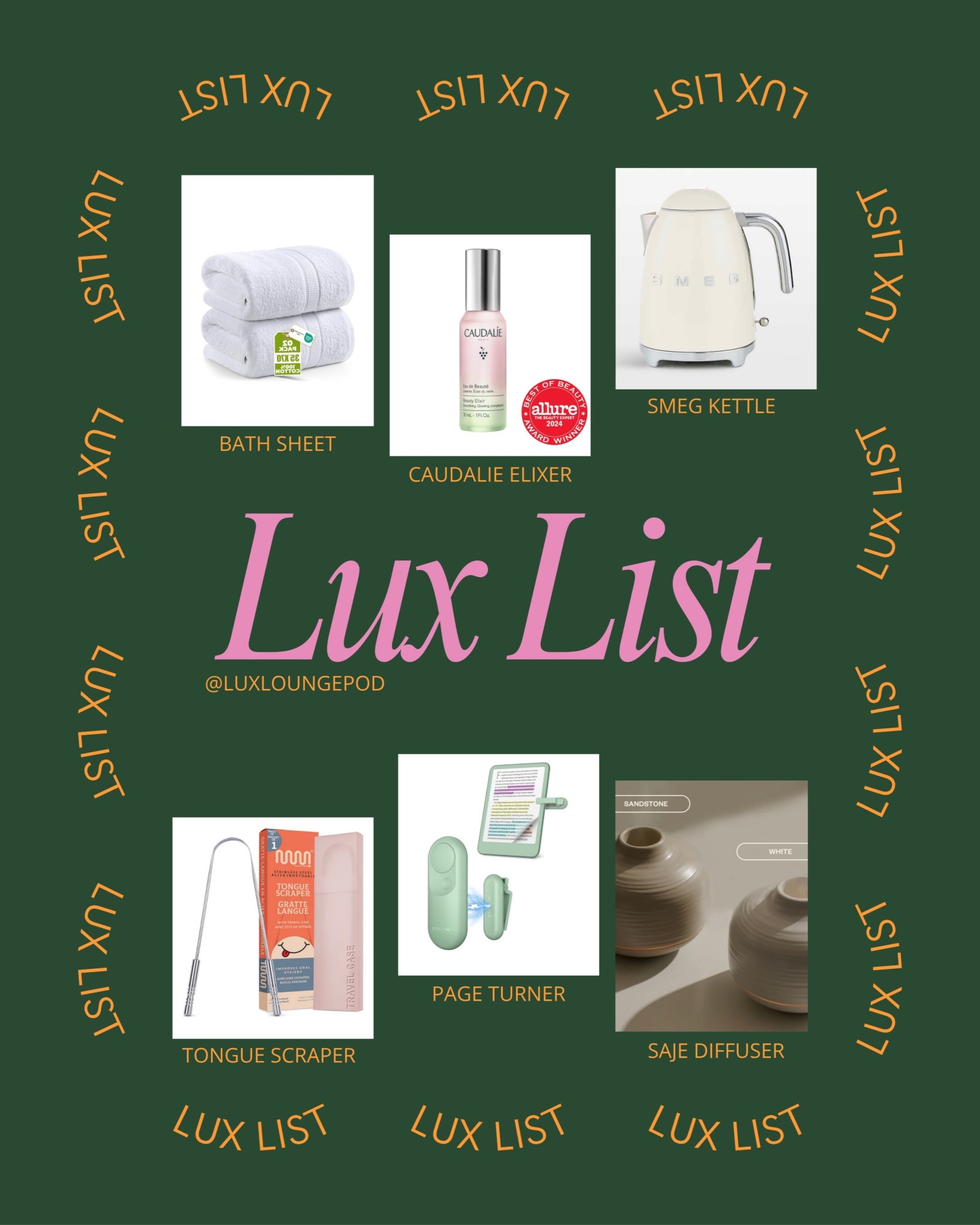 Here are the links for Episode 2’s Lux List ✨🎀🤍
Happy shopping!
Kerri’s diffuser is no longer available. But they still have one that’s equally as beautiful!


#LTKcanada #LTKbeauty #LTKhome