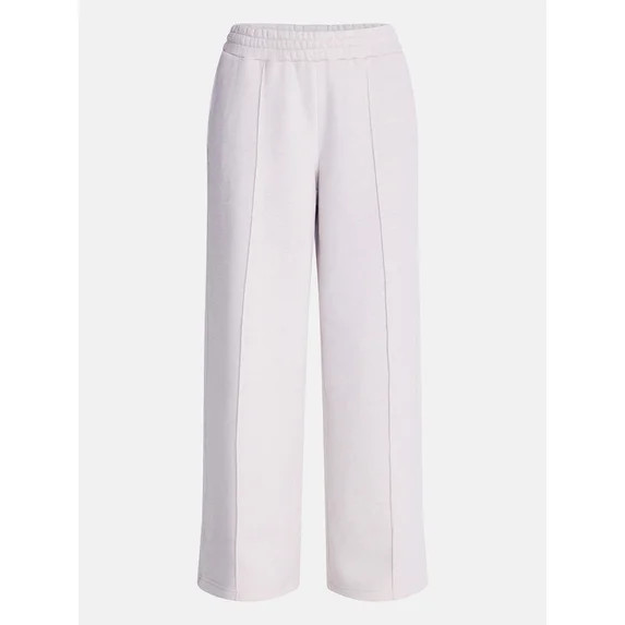 Athletic Works Women's and Women's Plus Pintuck Wide Leg Fleece Pants, 30" Inseam, Sizes XS-4X | Walmart (US)