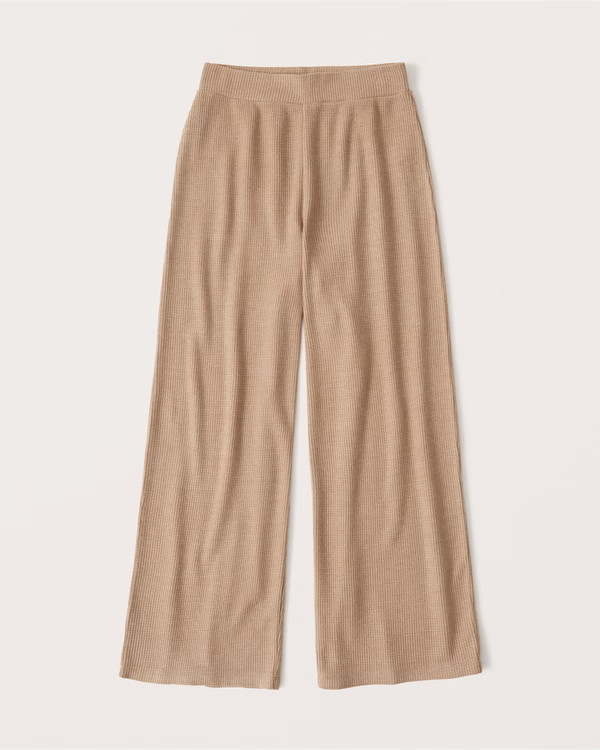 Waffle Lounge Wide Leg Pants | Abercrombie & Fitch (US)