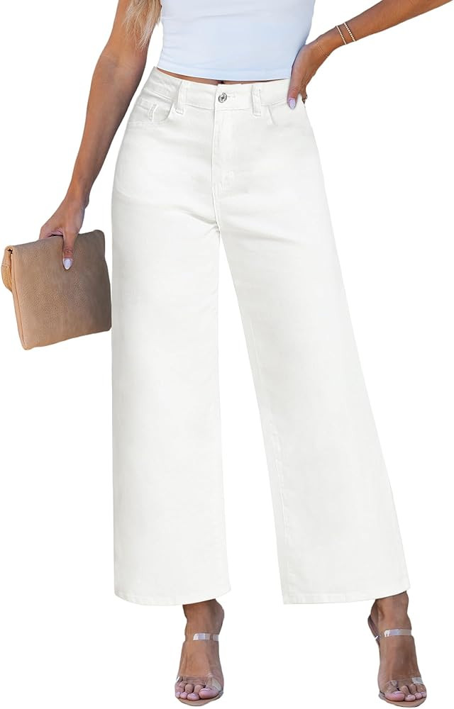 luvamia Wide Leg Jeans for Women High Waisted Relaxed Fit Trendy Stretchy Denim Pants Ankle Trous... | Amazon (US)