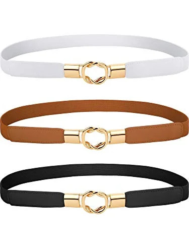 3 Pieces Women Skinny Waist Belt Elastic Thin Belt Waist Cinch Belt for Women Girls Accessories (... | Walmart (US)