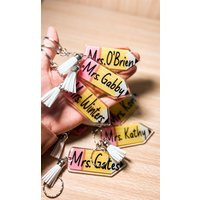 Personalized Teacher Keychain | Keychains Gift For Teachers Pencil Appreciation Backpack Tag | Etsy (US)
