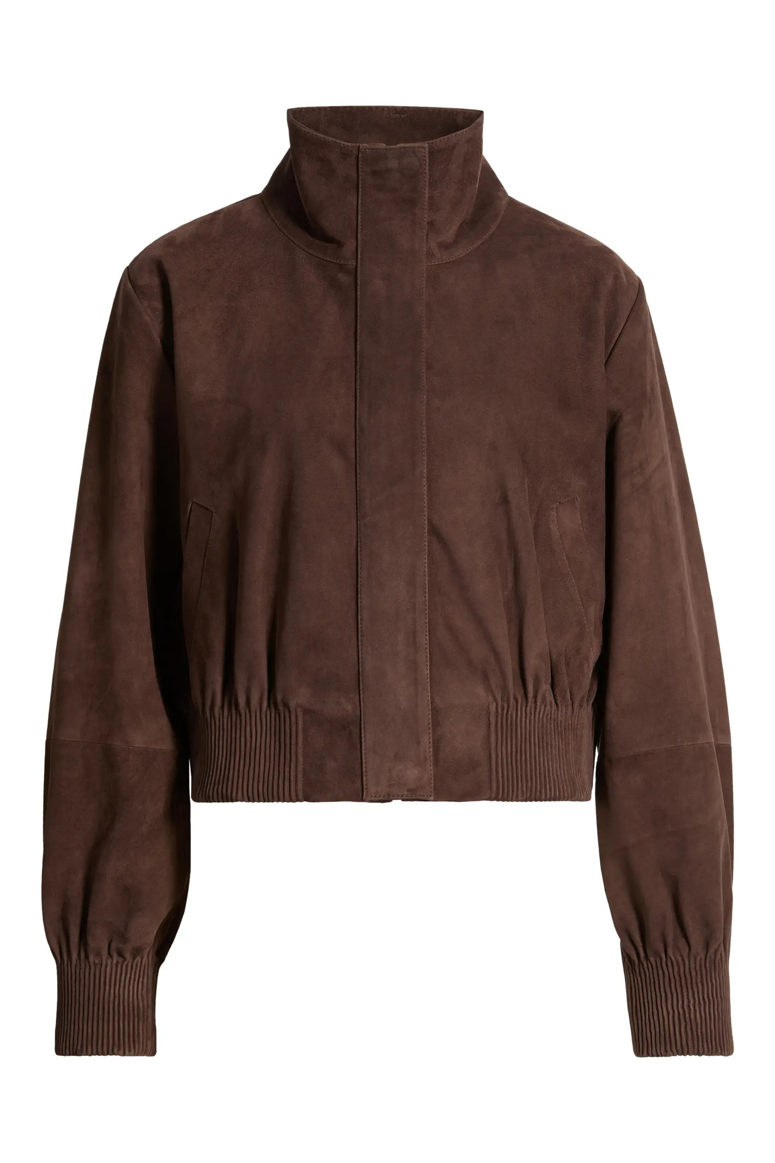 Nordstrom Funnel Neck Suede Bomber Jacket (Women) | Nordstrom | Nordstrom